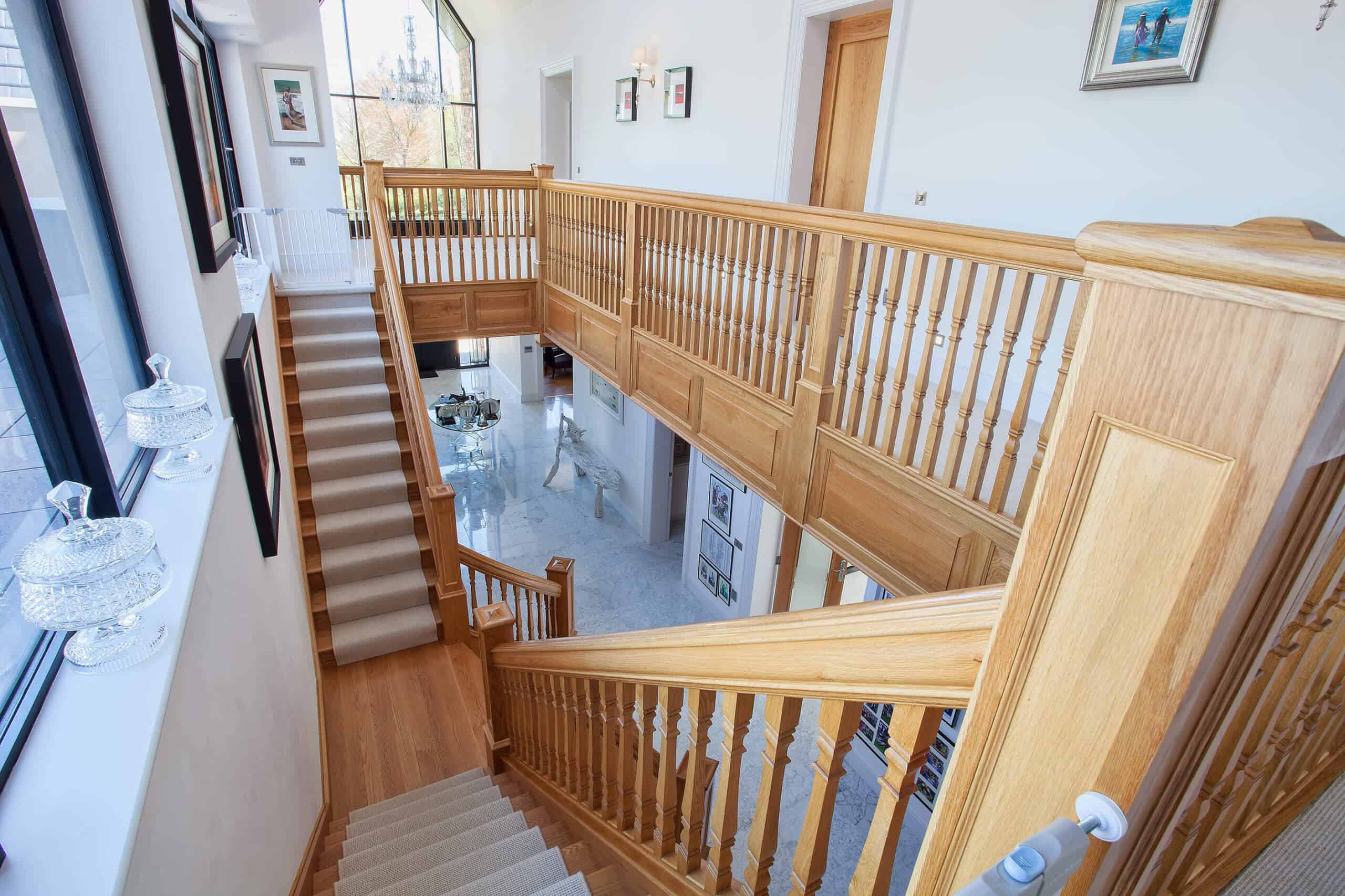 Bespoke staircase at Lambourn Woodlands residential property