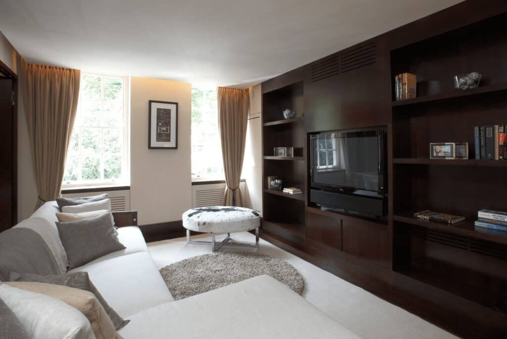 Custom fitted joinery tv cabinet